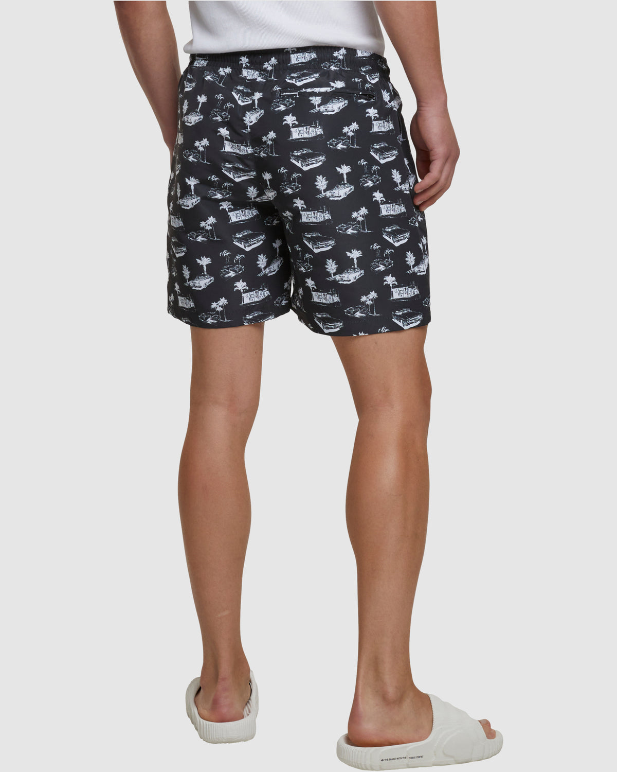 Pattern Swim Shorts - Black/White — photo 3
