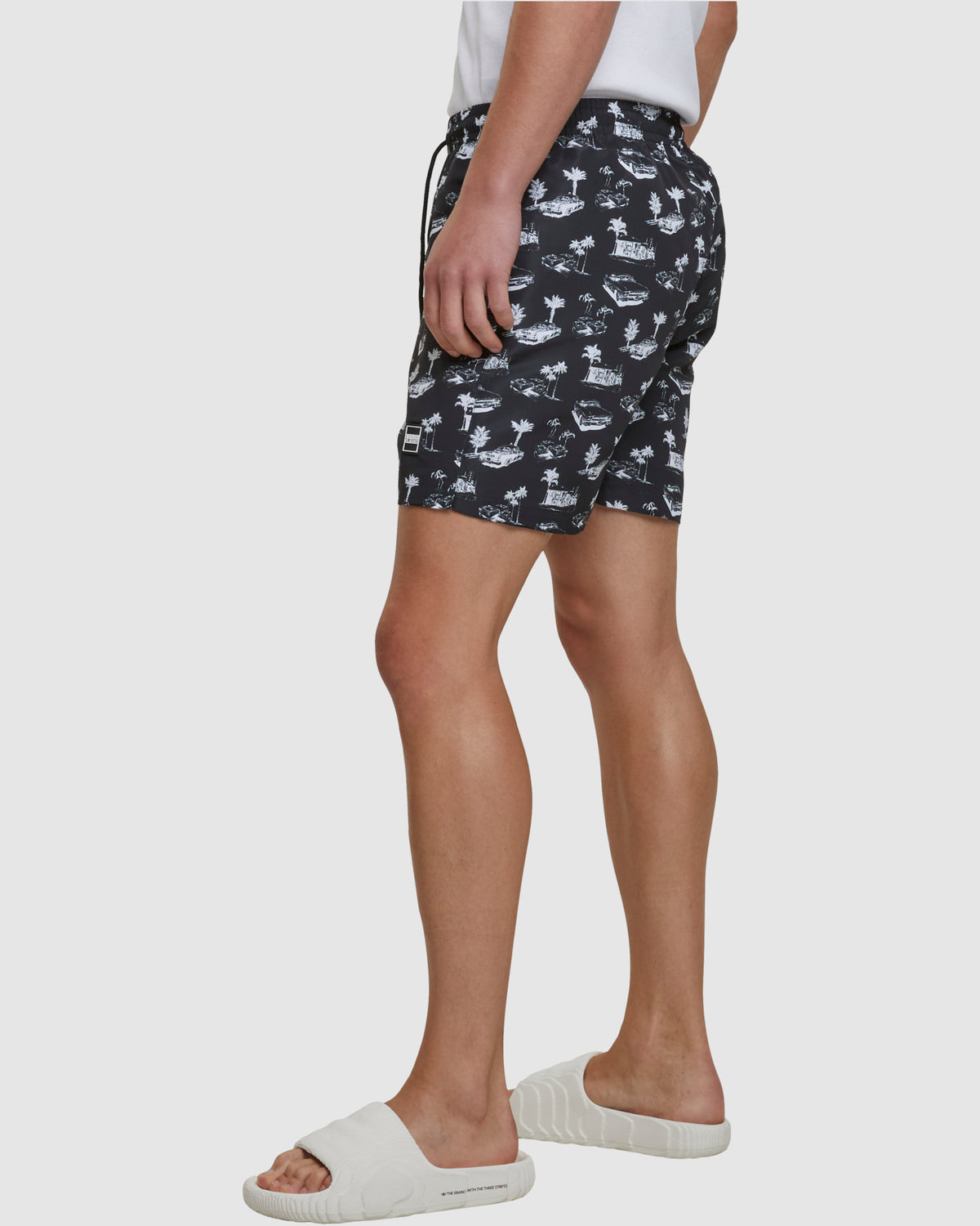 Pattern Swim Shorts - Black/White — photo 2