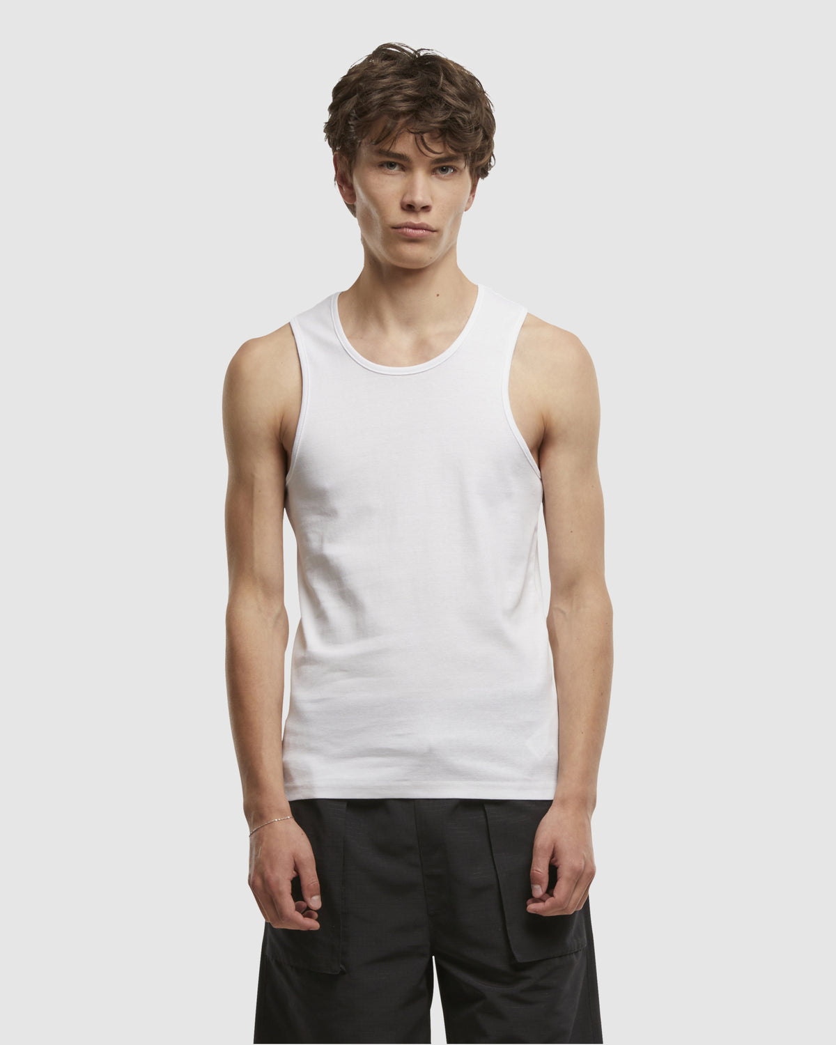 Ribbed Tank Undershirt 2Pack - White/White — photo 2