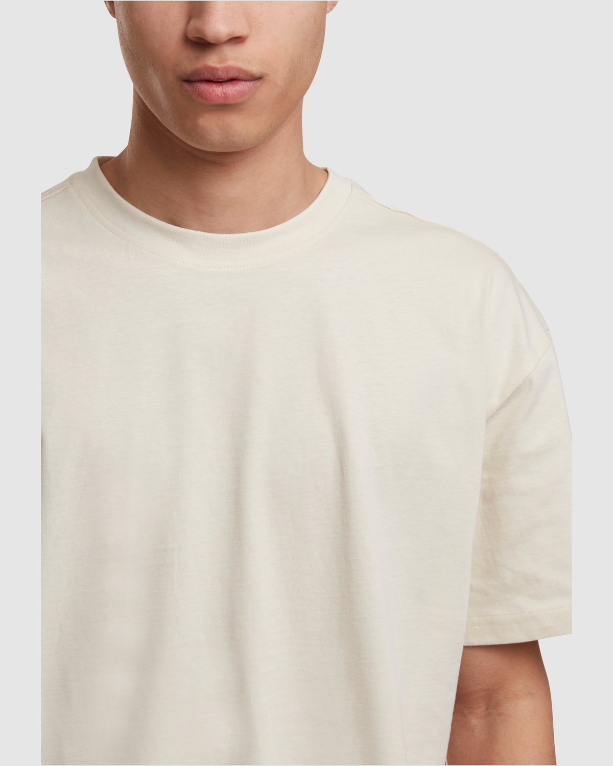 Cotton Loose Tee - Whitesand — photo 5