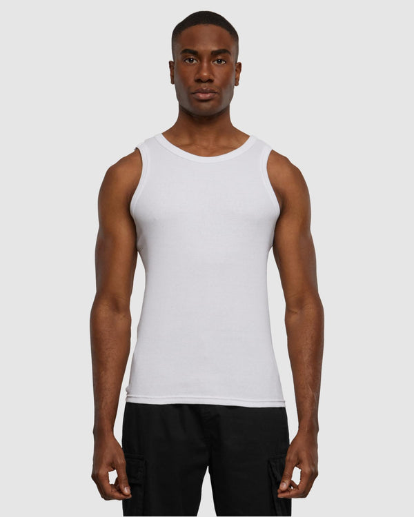 Ribbed Tank Top - White
