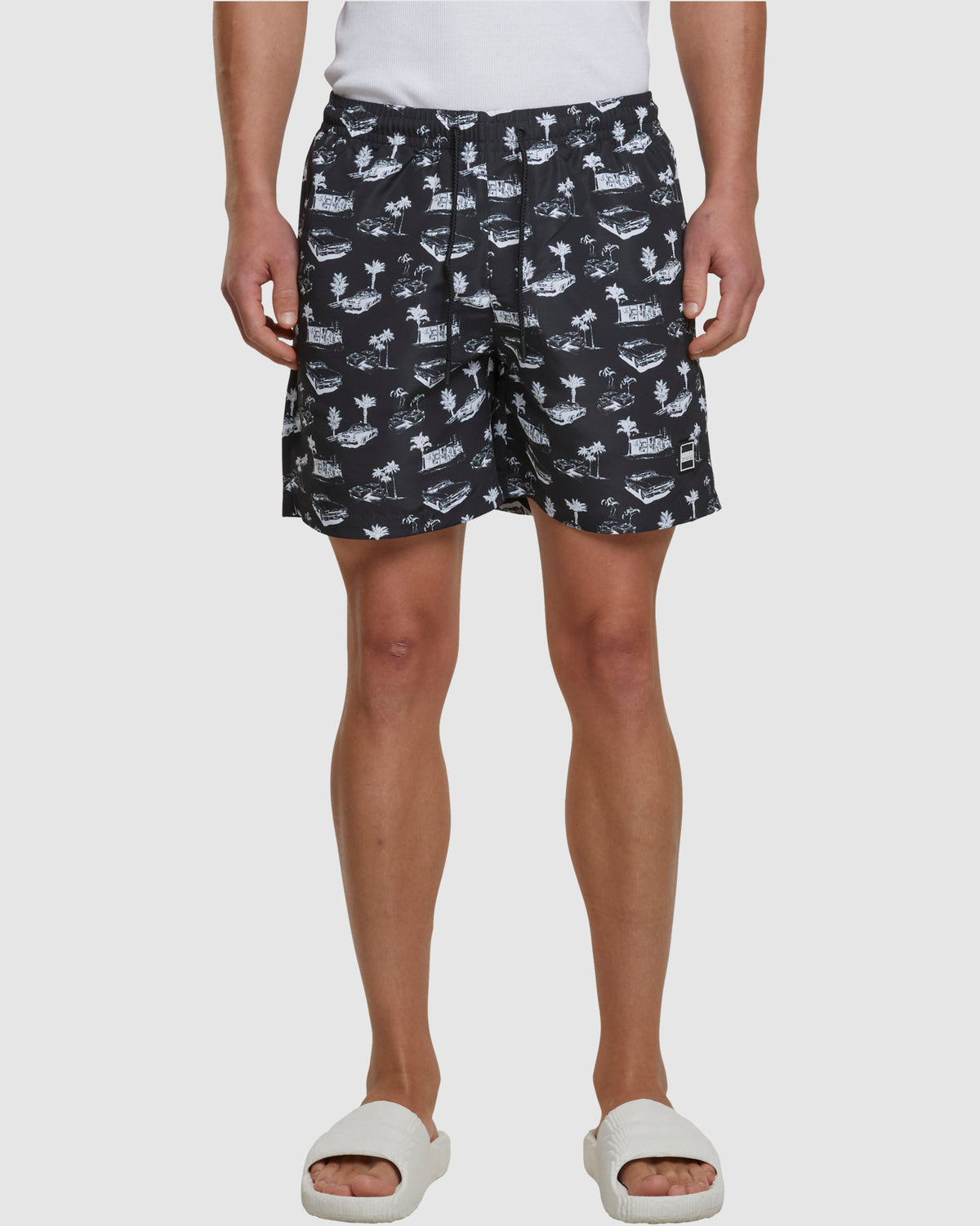 Pattern Swim Shorts - Black/White — photo 6