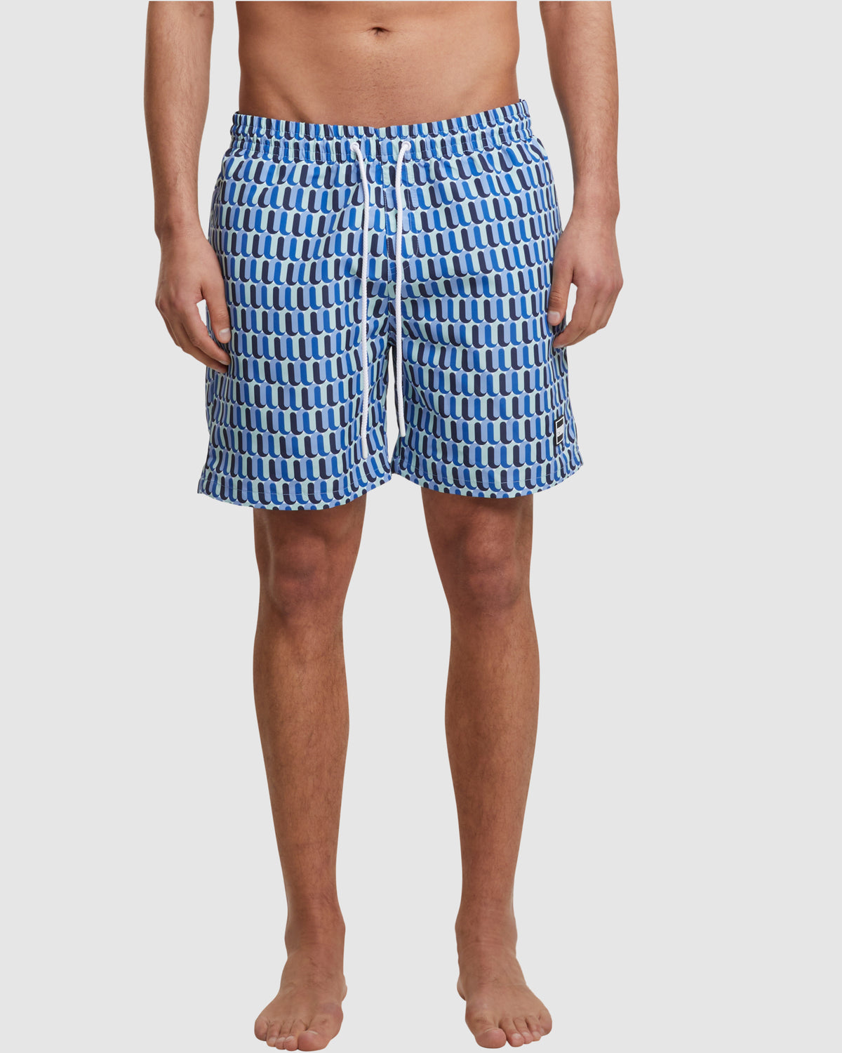 Pattern Swim Shorts - Blue Retro — photo 5