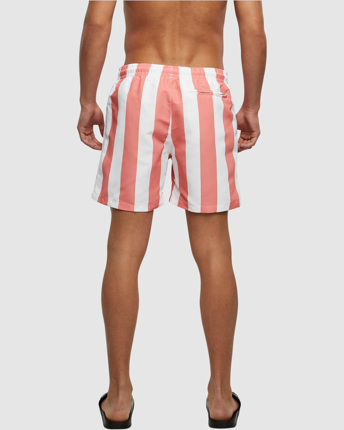 Pattern Swim Shorts - Pale Pink Bar Stripe — photo 3