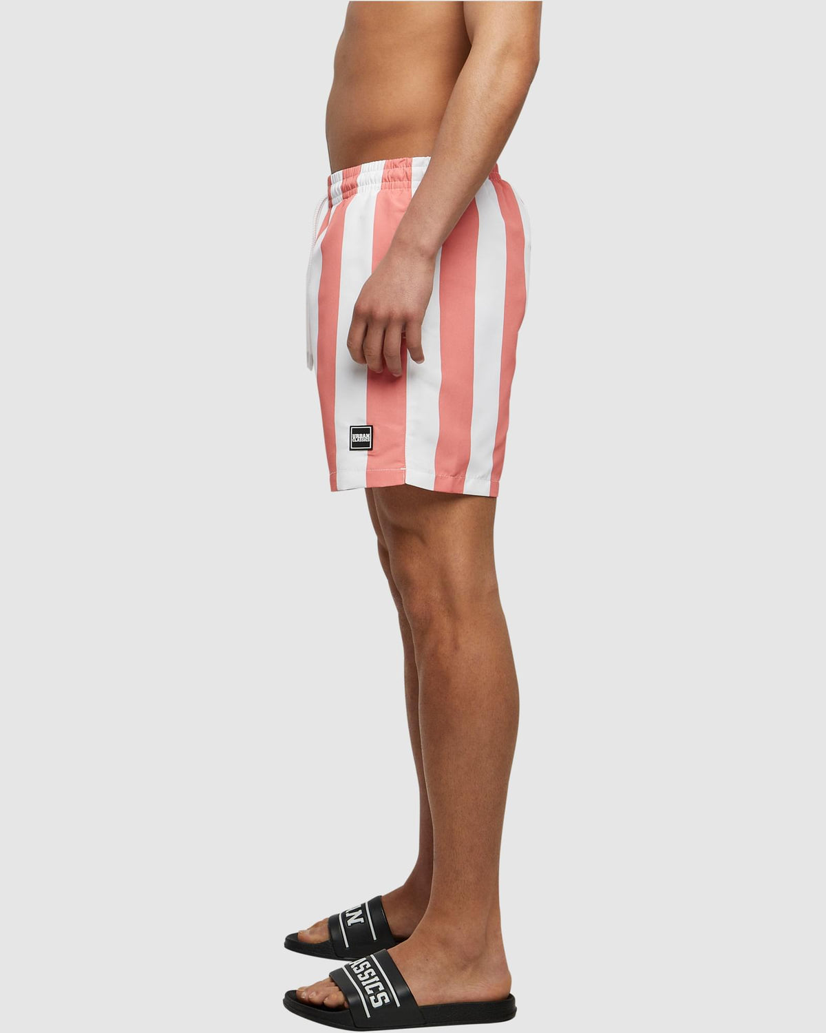 Pattern Swim Shorts - Pale Pink Bar Stripe — photo 2