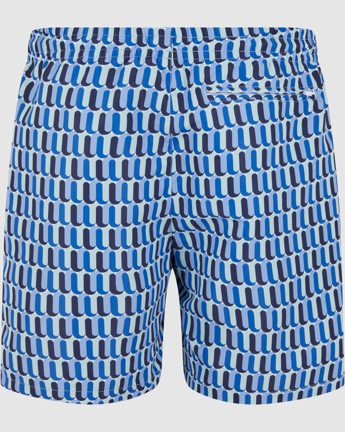 Pattern Swim Shorts - Blue Retro — photo 8
