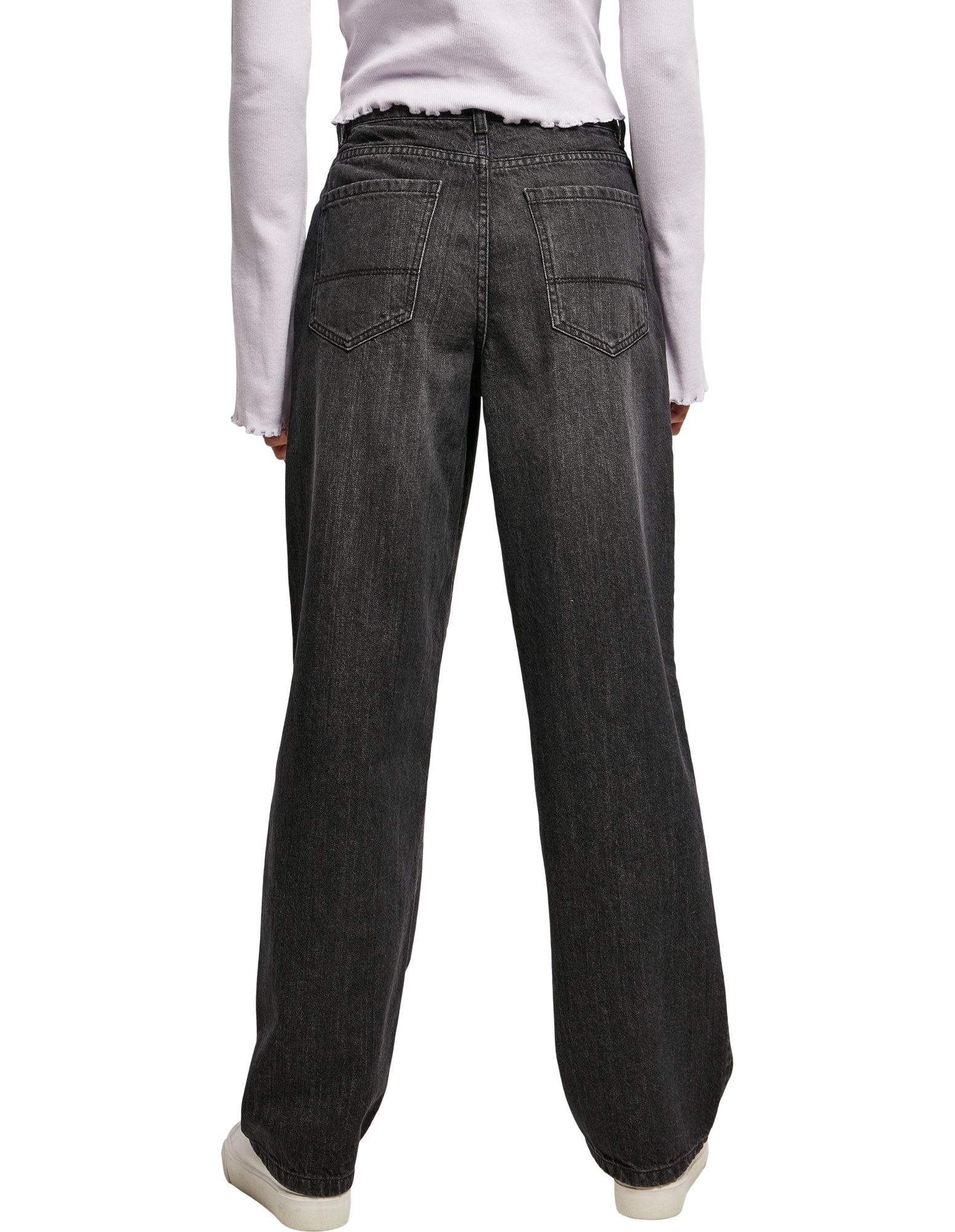 Womens High Waist 90's Wide Leg Denim Jeans - Black Washed – Urban Classics