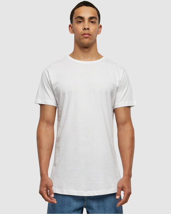 Shaped Long Tee - White