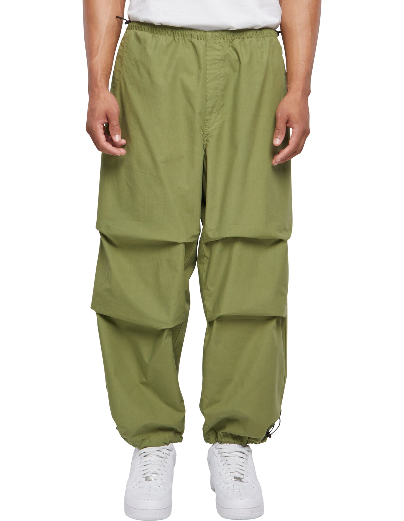 Mens Popline Parachute Pants- New Olive – Urban Classics