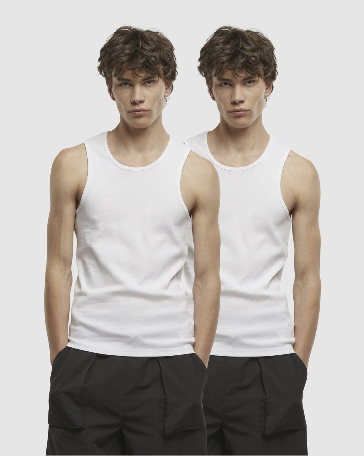 Ribbed Tank Undershirt 2Pack - White/White — photo 1