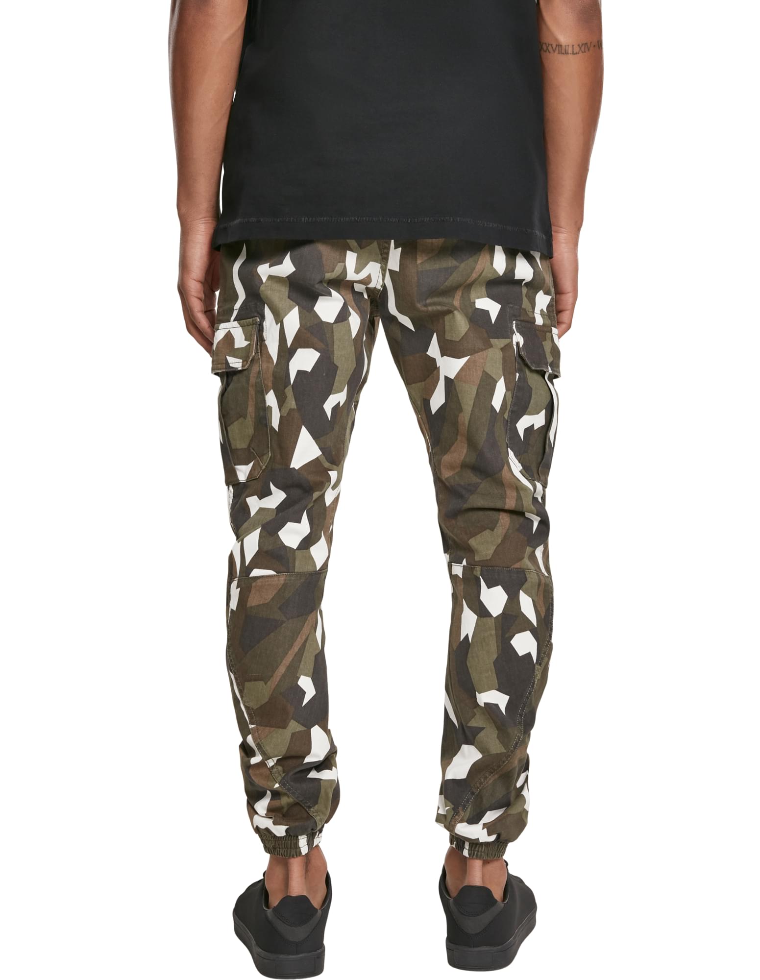 Mens Geometric Camo Stretch Twill Cargo Pants - Wood Camo – Urban Classics